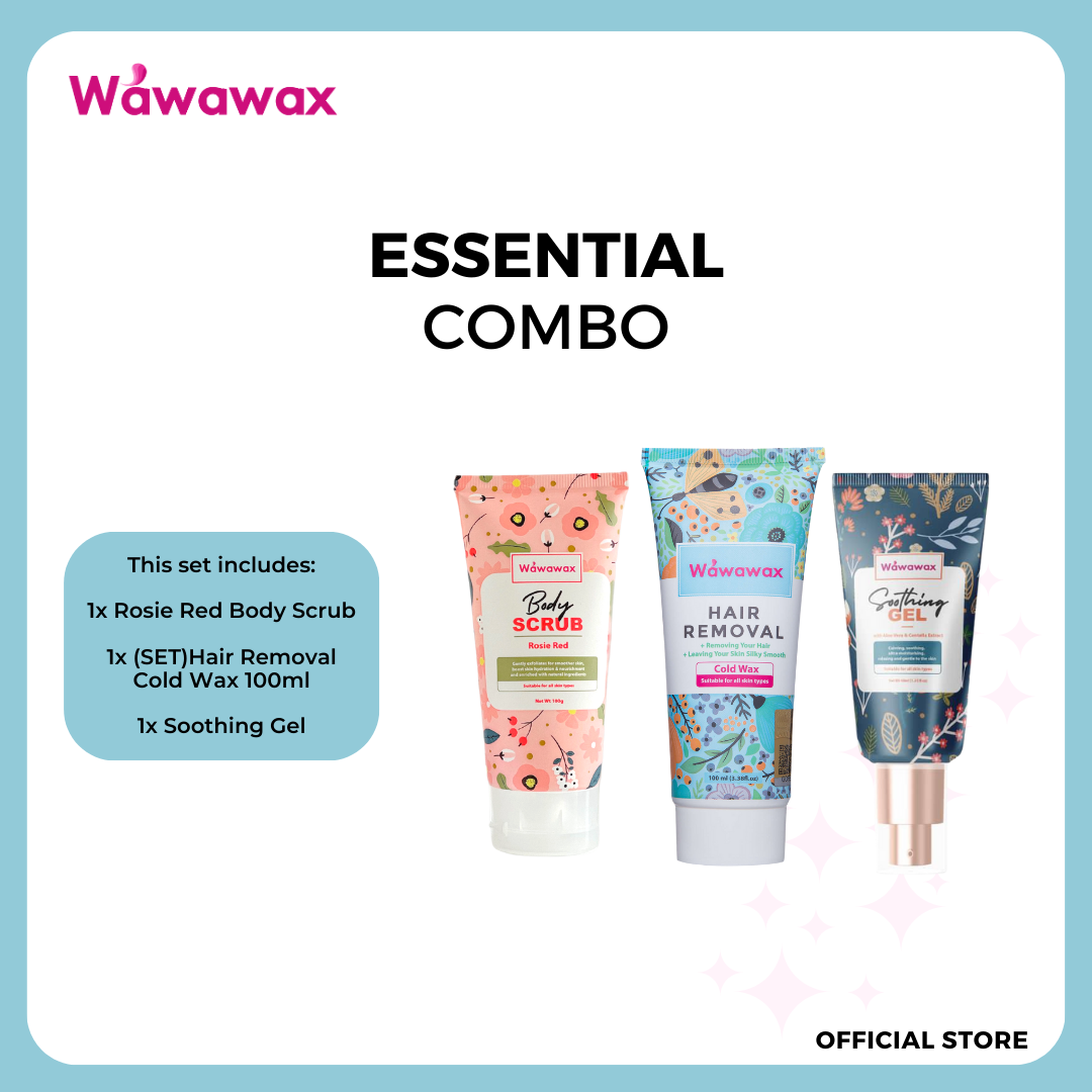 Wawawax Essential Waxing Combo (Wax + Scrub + Soothing Gel)