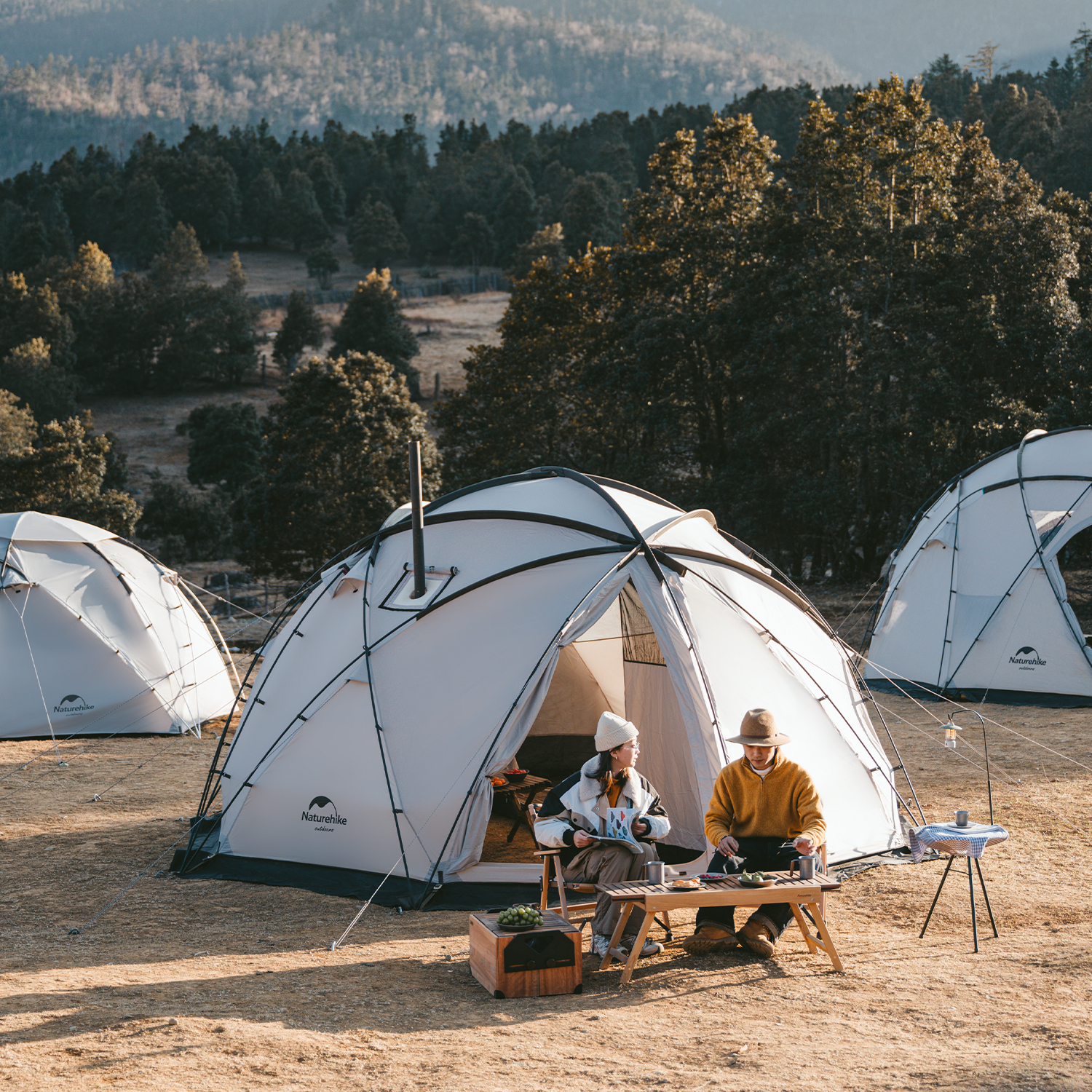 ネイチャーハイク ドームテント 煙突穴付き 防水防雪-Naturehike