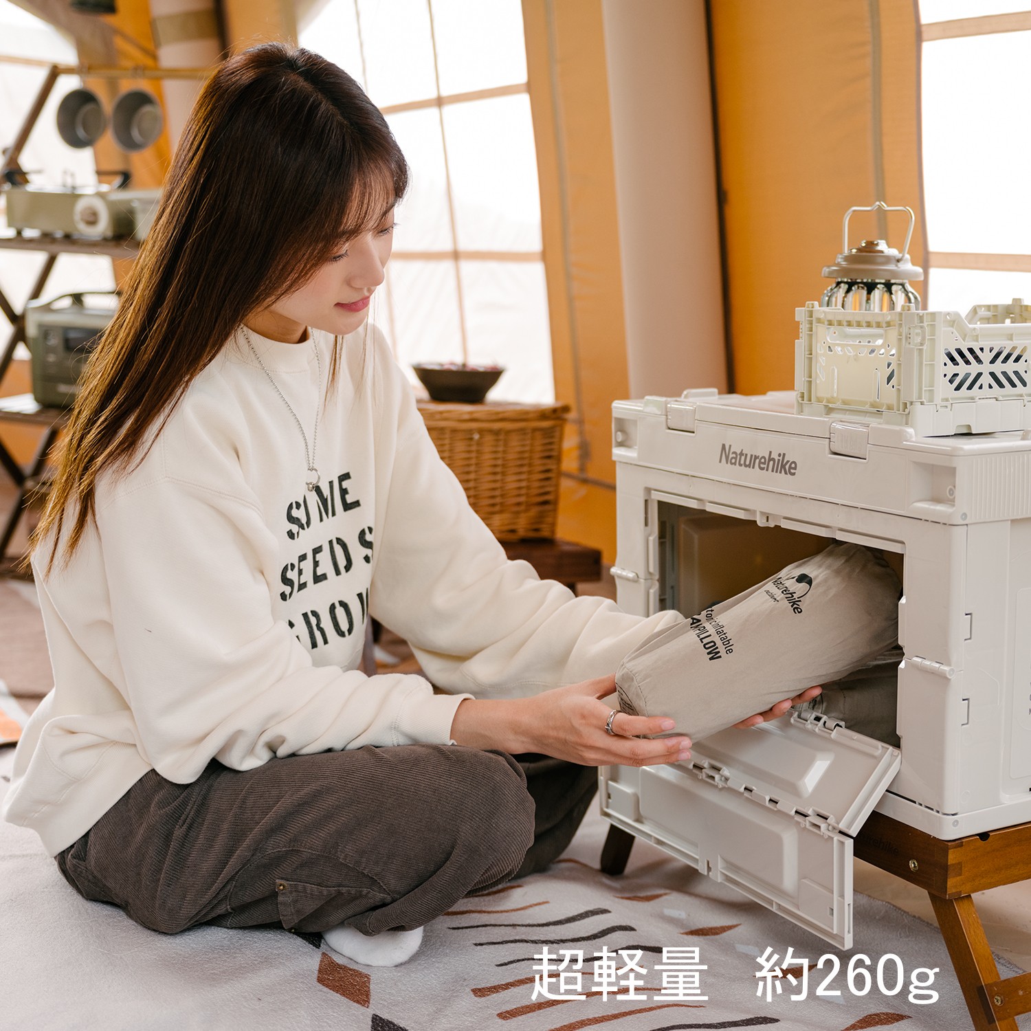 ネイチャーハイク 人間工学設計 u字型エアー自動空気枕  -Naturehike