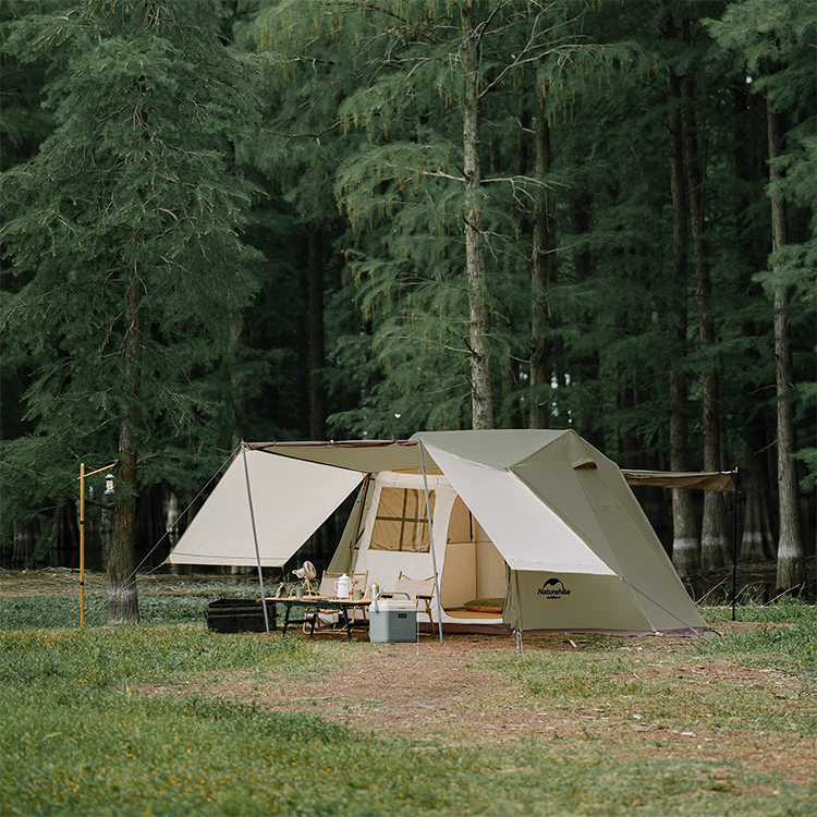 Naturehike Village5.0 ワンタッチ テント 2~4人用 ロッジ型 スカート