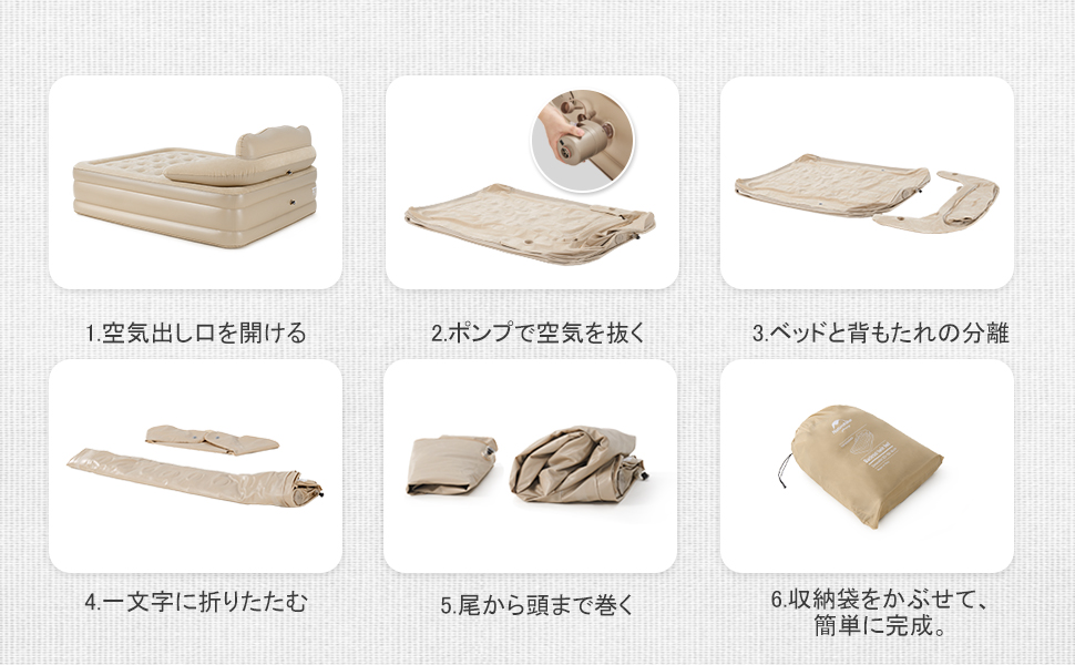 Naturehike エアーベッド ダブル コンパクト 寝心地よい 極厚 Naturehike エアーベッド ダブル コンパクト 寝心地よい 極厚