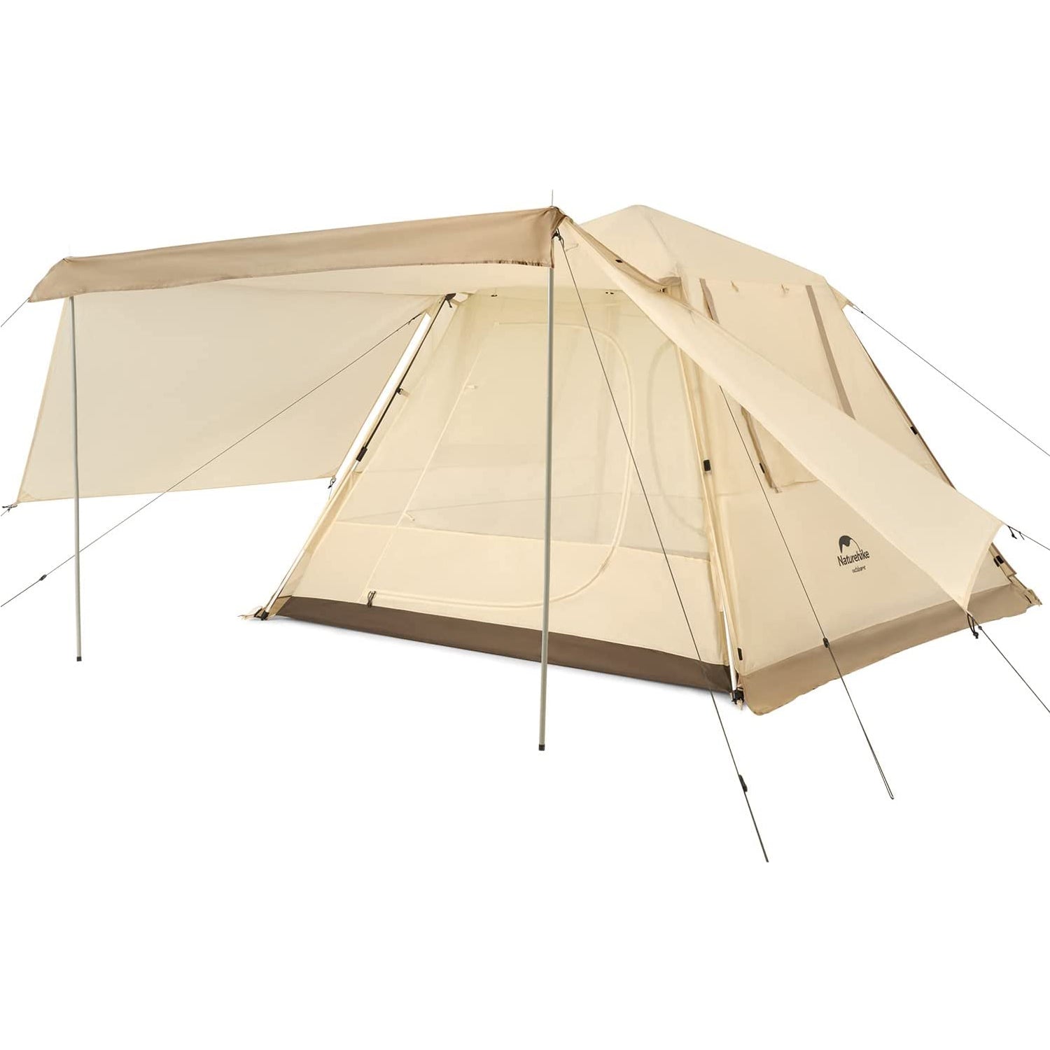 Naturehike ワンタッチテント UPF50+【2-4人用】Ango4 2つの前室ルーム 