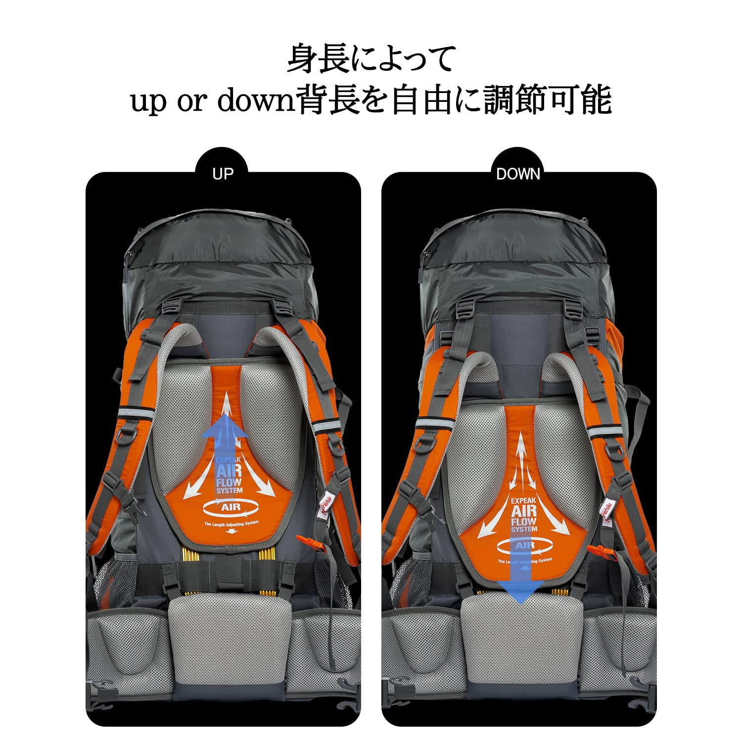 ネイチャーハイク70Lリュック 大容量 背長調節可能-Naturehike