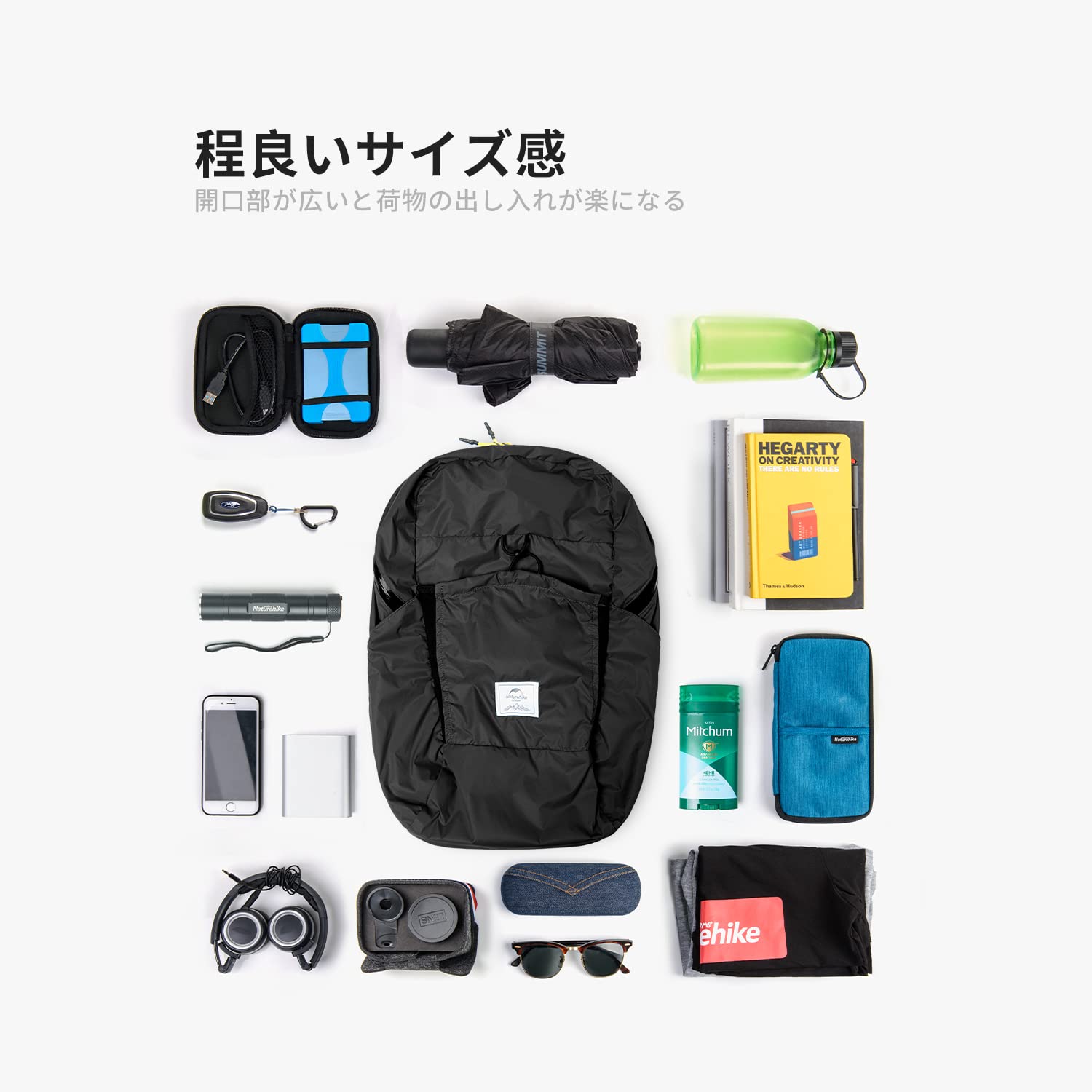 Naturehike 折り畳み式バッグ リュックサック 登山バッグ コンパクト