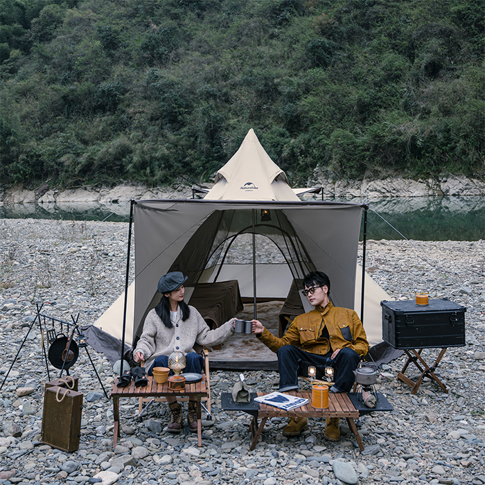 Naturehike Campfire六角形 ワンポールテント ４人用 天井高240cm