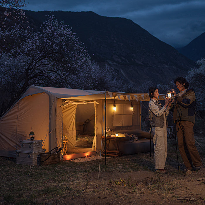 セット推薦　ネイチャーハイク Air12 Yワンポールテント 4-6人用 設営簡単 TC生地-Naturehike