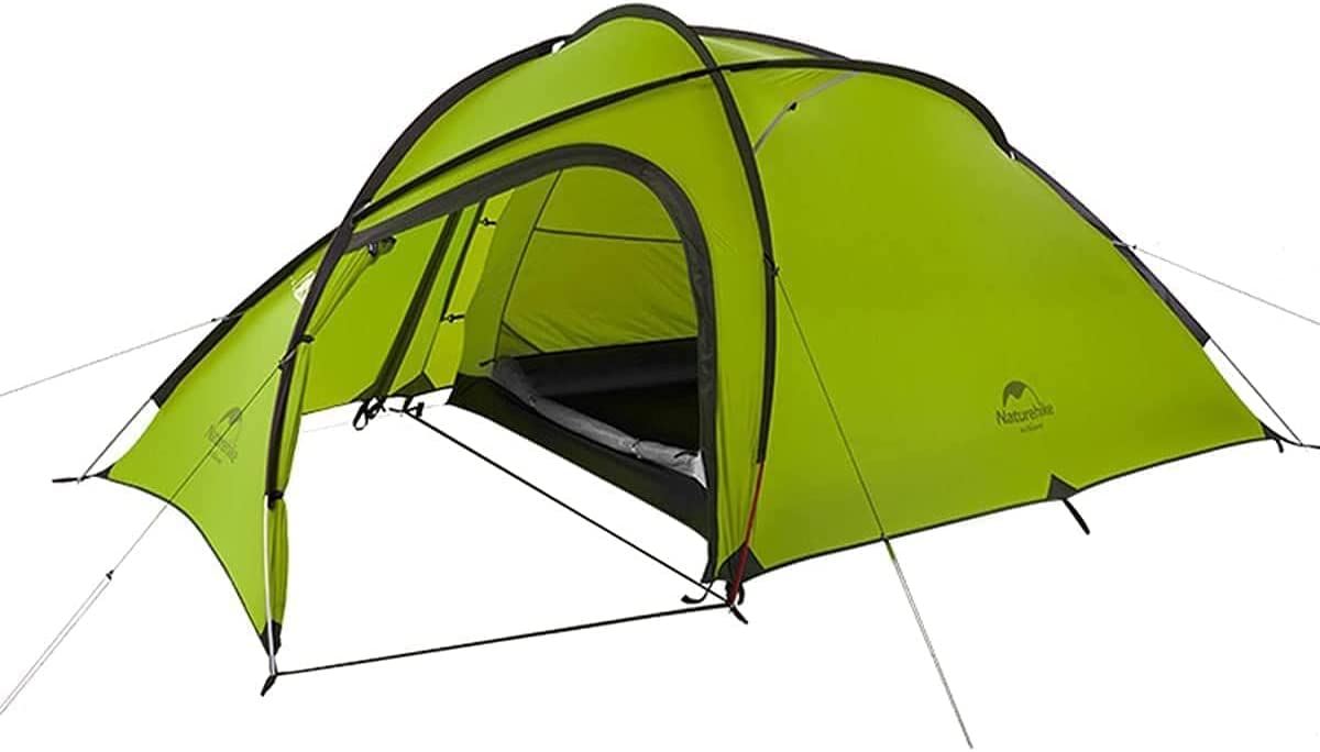 オリジナル Naturehike テント 自立式 Hiby3 2-3人用 2ルーム 超軽量 広い前室 タープスペース付き 二重層構造 アウトドア  キャンプ 登山 防雨 防風 防災