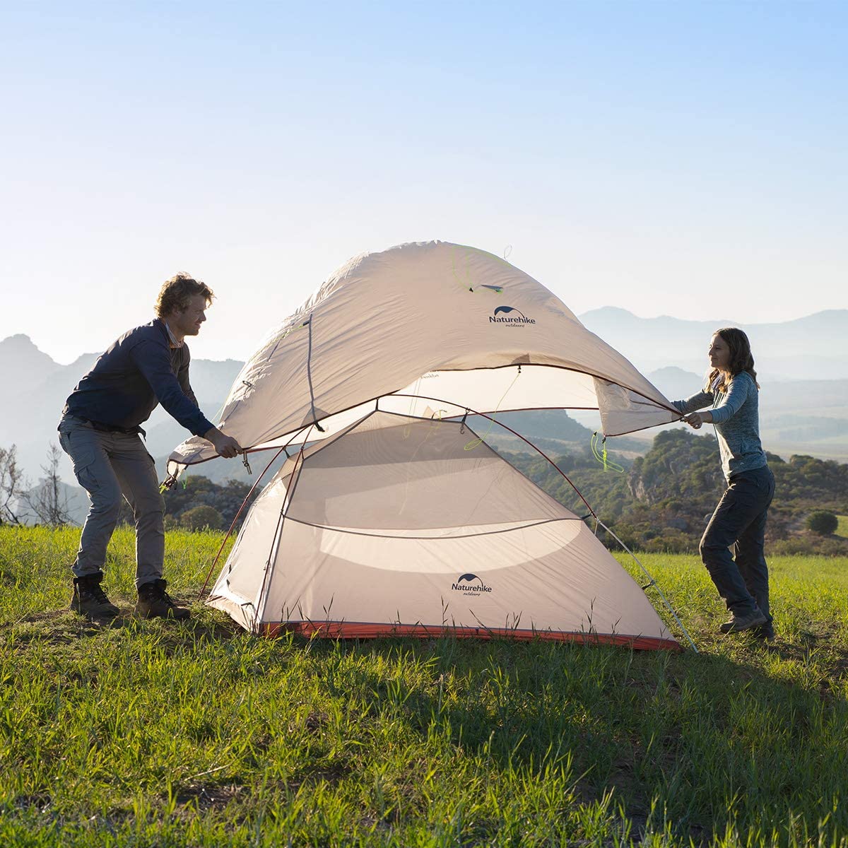 Naturehike Clould up2 ホワイト Naturehike Cloud Up2 テント 超軽量 2人用 20D 210T 二重層 耐