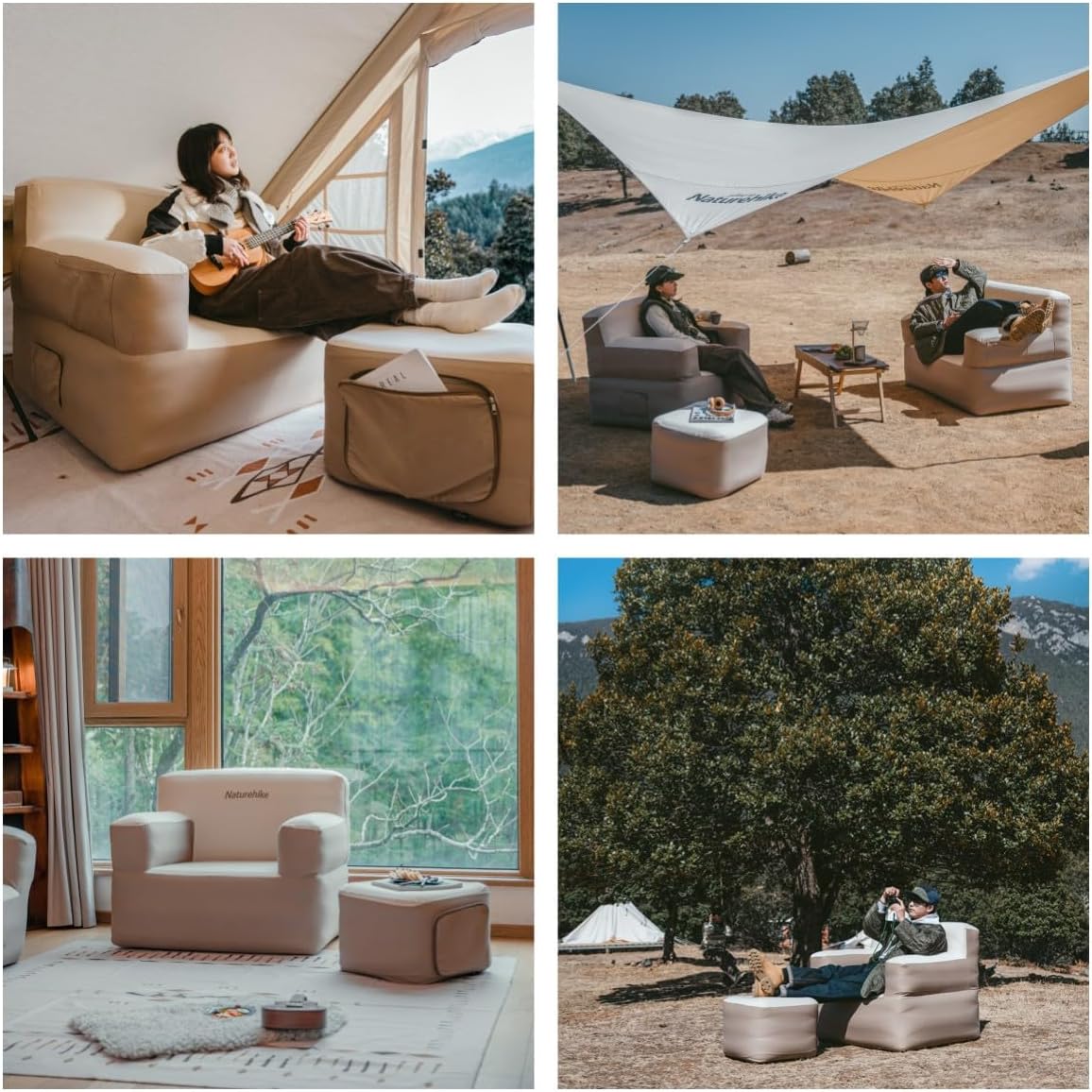 ネイチャーハイク KOS エアソファ チェア 電動ポンプ内蔵 設営簡単 耐荷重150-300kg -Naturehike