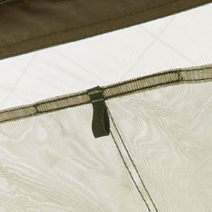 ハンモック 吊り下げ式 蚊帳付き 耐荷重200kg ポール付き ソロキャンプ