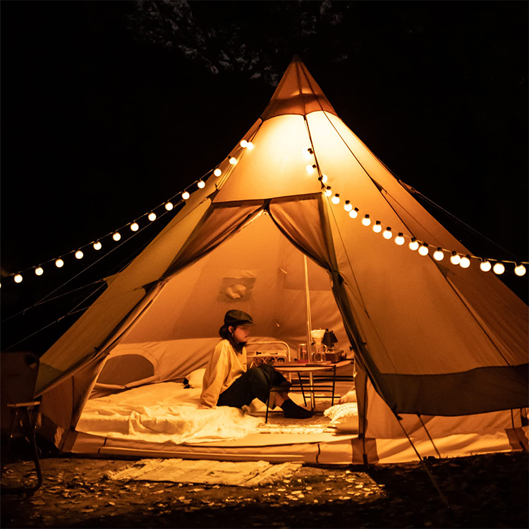 ネイチャーハイク コットンワンポールテント 広いスペース-Naturehike