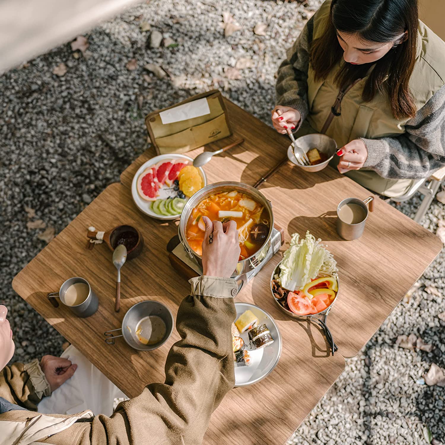 Naturehike 公式ショップ アウトドアテーブル 折りたたみ 二段階 耐荷重50kg 高さ調節可能 -Naturehike