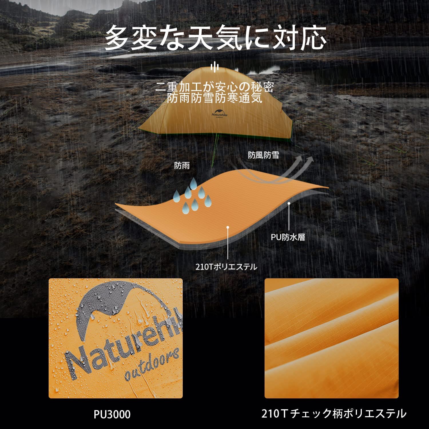 Naturehike CloudUp1超軽量テント1人用4シーズン テント 1人用 Naturehike CloudUp1超軽量テント1人用4シーズン テント 1人用