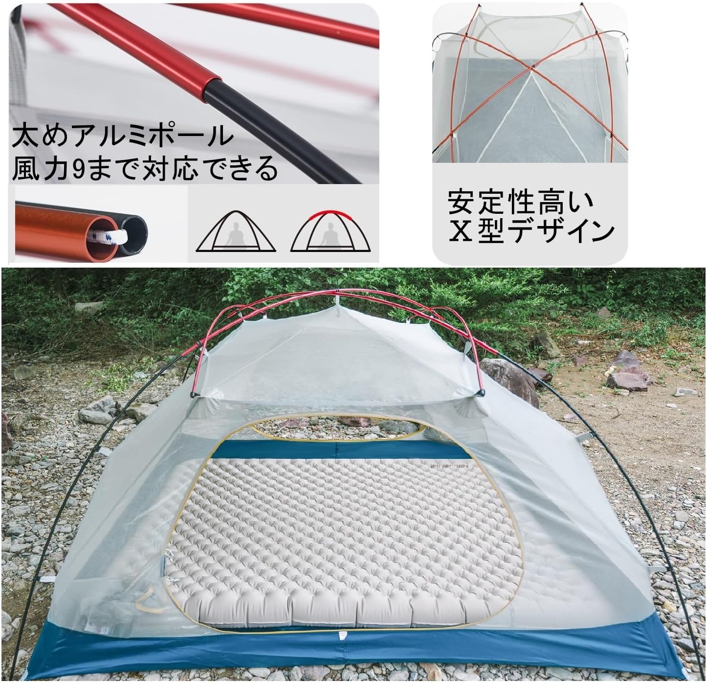 Naturehike Cloud River テント 2人用 3人用 軽量 ソロキャンプ Naturehike Cloud River テント 2人用 3人用 軽量 ソロキャンプ