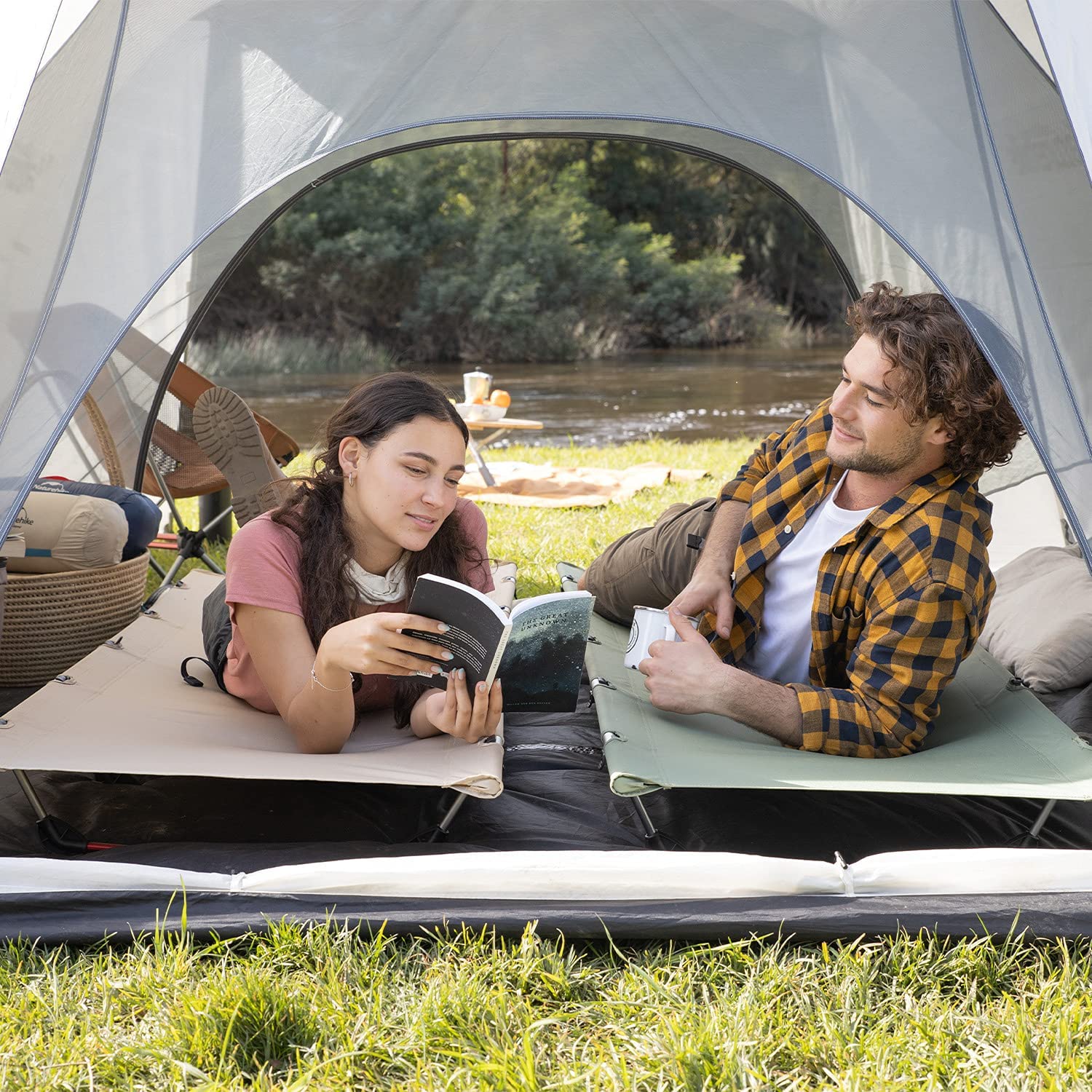 Naturehike Green fieldコット用マット 折りたたみ アウトドアベッド キャンプ 簡易 コンパクト 超軽量 耐荷重150kg -Naturehike