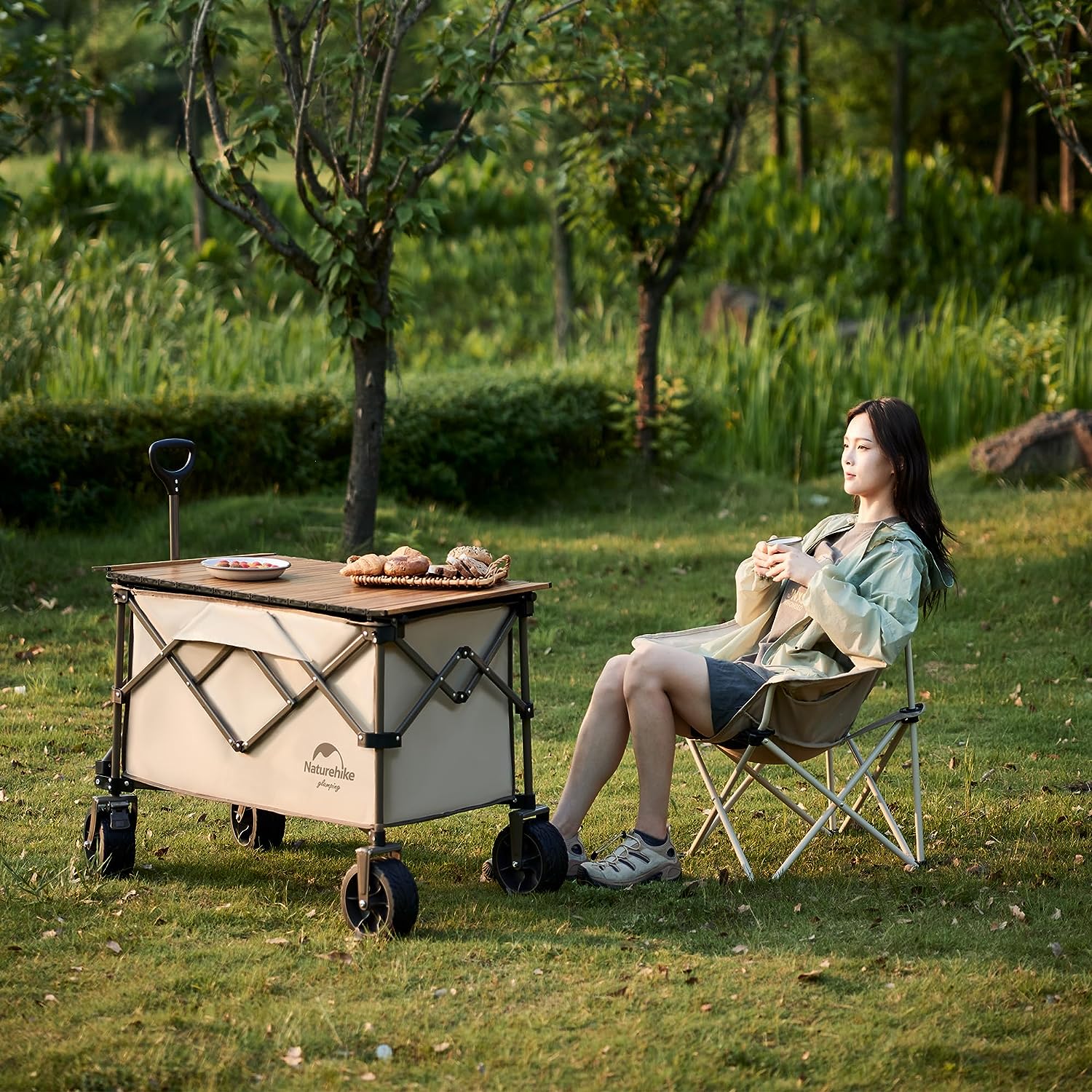 ネイチャーハイク  キャリーワゴン 大容量 186L   耐荷重150kgカバーを取り外し可　軽量-Naturehike