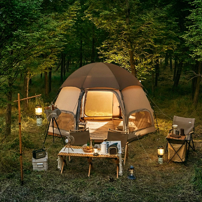 ネイチャーハイク ファミリーテント 4人用 専用グランドシート付き 天井高205cm　-Naturehike