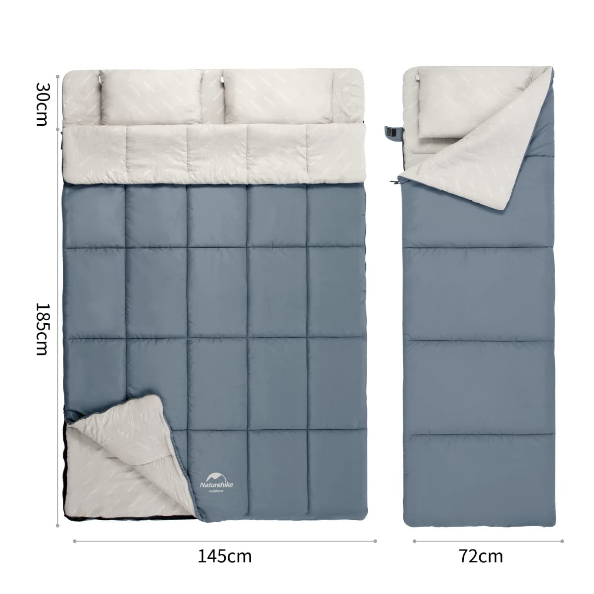 Naturehike シュラフ 連結解体可能 2人用 寝袋 寝袋 封筒型 幅広いサイズ Naturehike 公式 寝袋 シュラフ 超軽量 連結可能 コンパクト アウトドア キャンプ 2サイズ スリーピングバッグ 封筒型