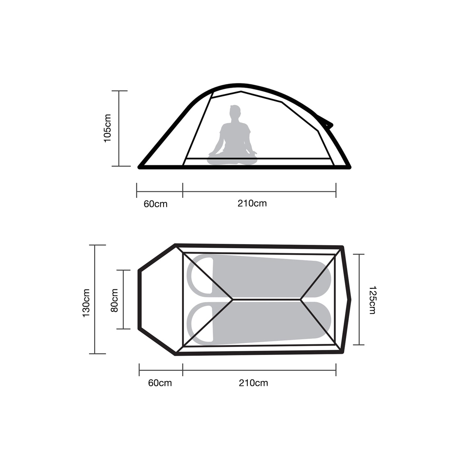 ネイチャーハイク Cloud-Up2超軽量テント2人用 軽量 ソロキャンプ  -Naturehike