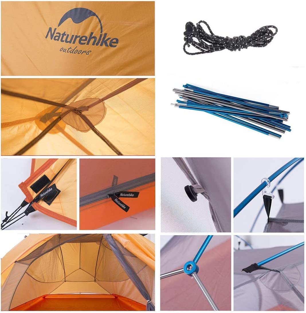 Naturehike Cloud Up2 テント 超軽量 2人用 20D 210T 二重層 耐