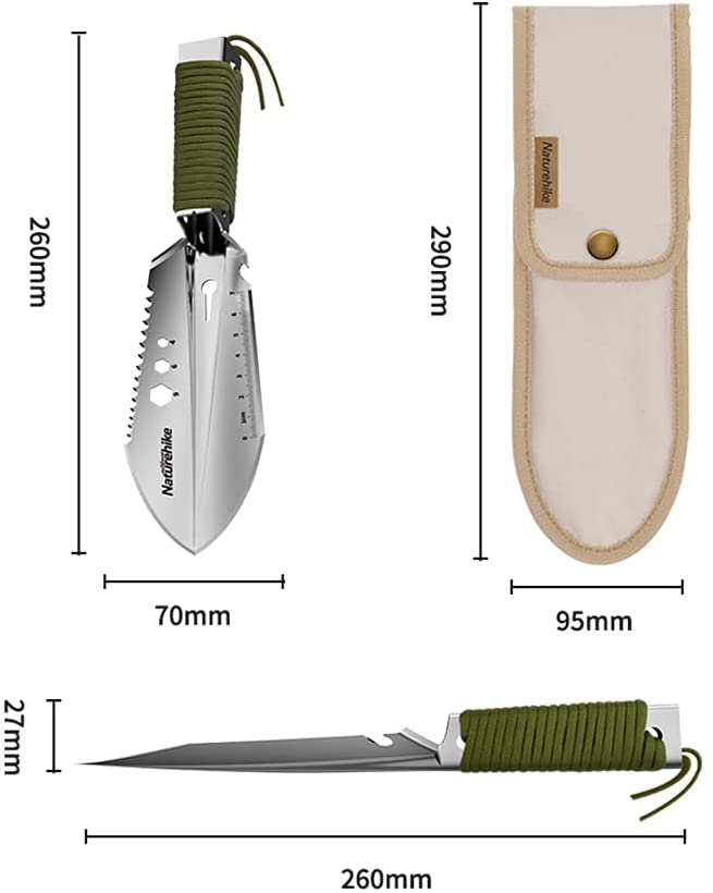 ネイチャーハイク 多機能シャベル収納バック付き (鋼)-Naturehike