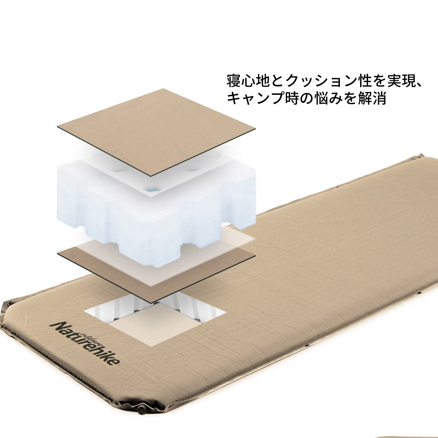 ネイチャーハイク エアーマット 無限連結可能 自動膨張-Naturehike