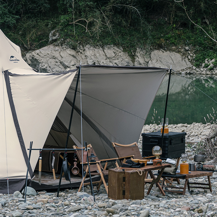 ネイチャーハイク 六角形ワンポールテント４人用 天井高240cm-Naturehike