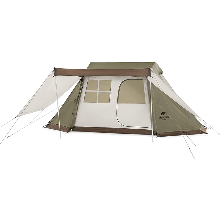 Naturehike Village5.0 ワンタッチ テント 2~4人用 ロッジ型 前後出入り可能 カーサイドテント