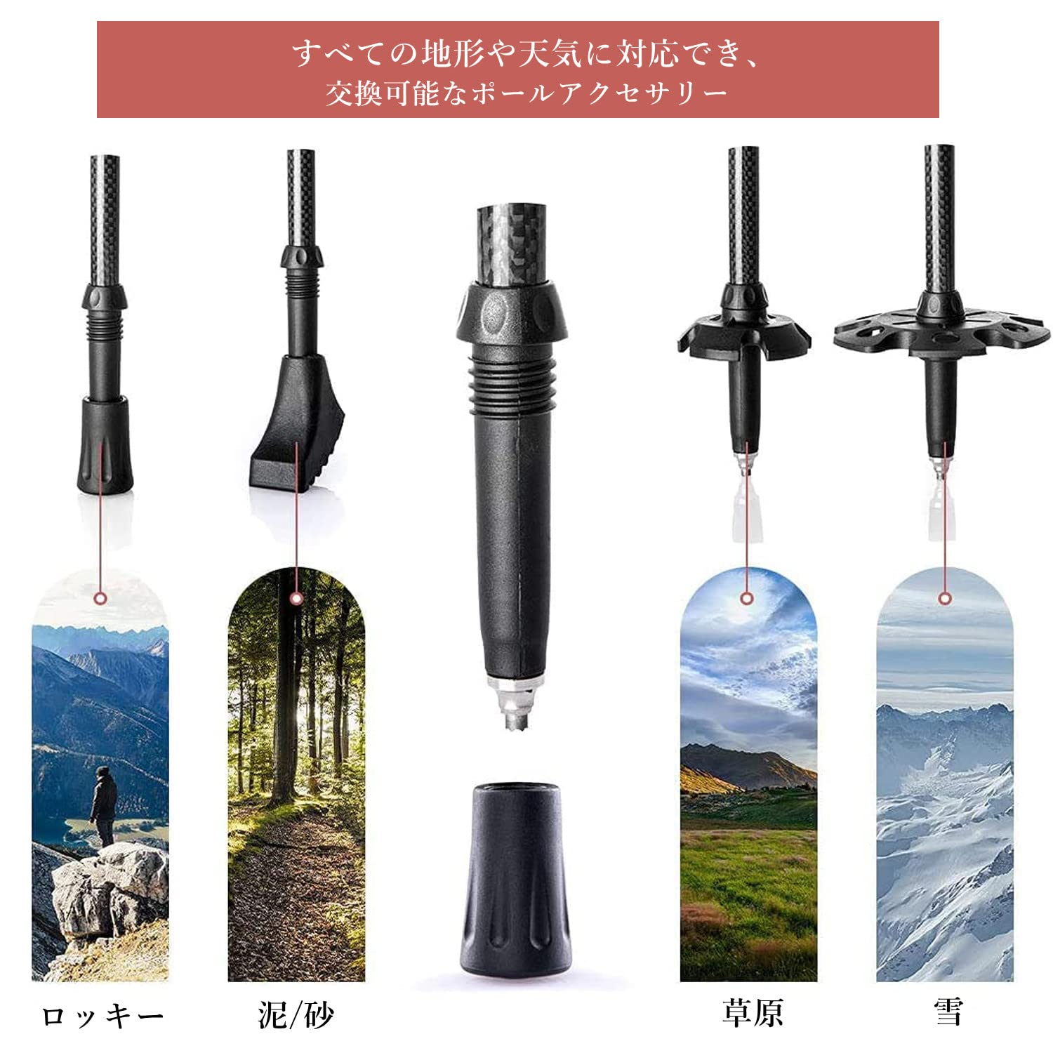 ネイチャーハイクDistant wind トレッキングポール カーボン製 2本セット-Naturehike