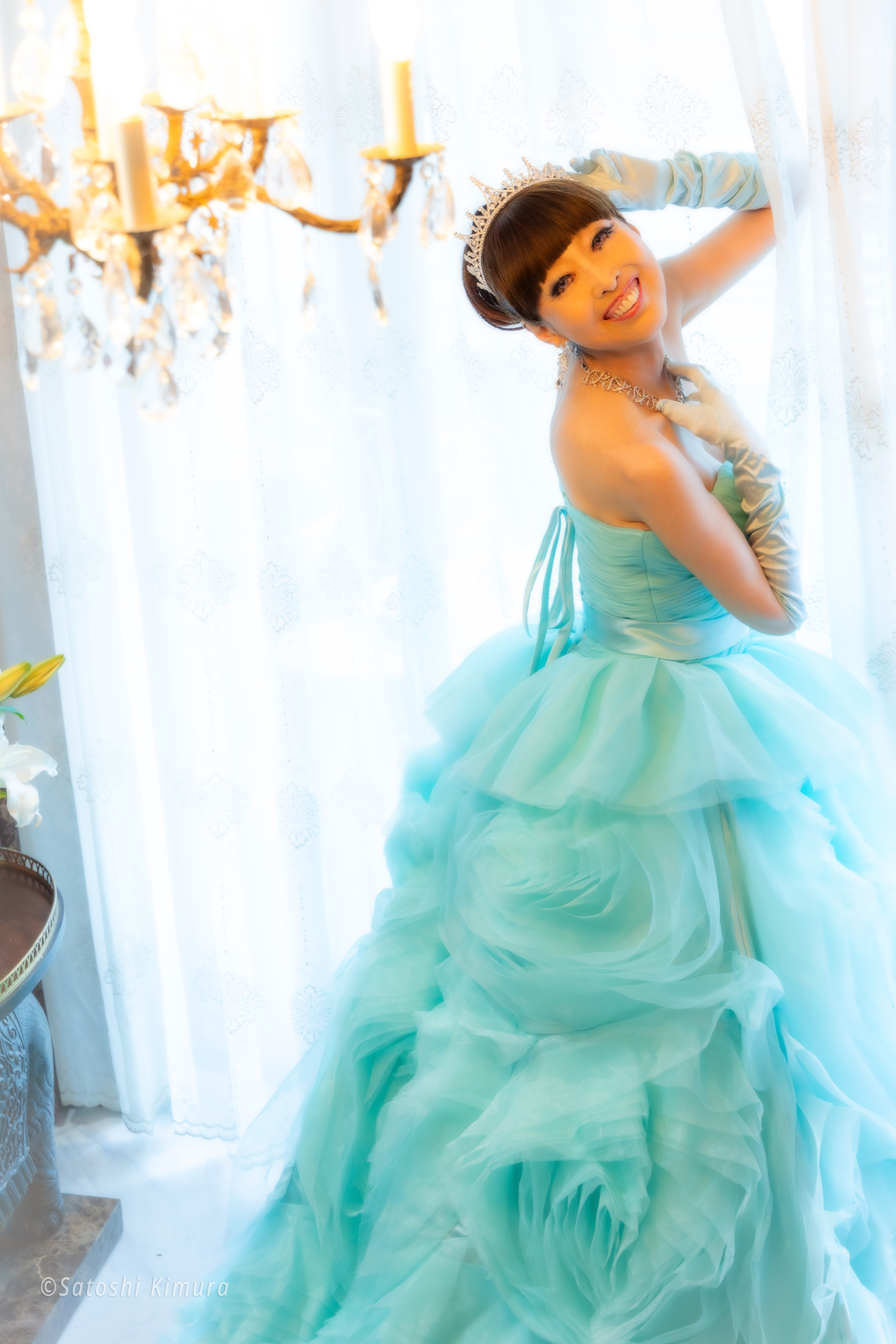 M×N collaboration dress　MN 1005 Aqua Blue