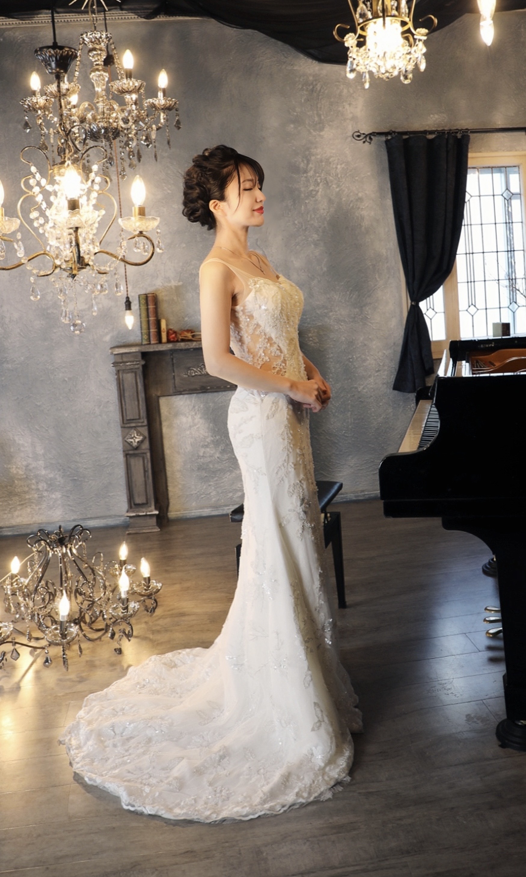 A×N collaboration dress　AN 1001 White