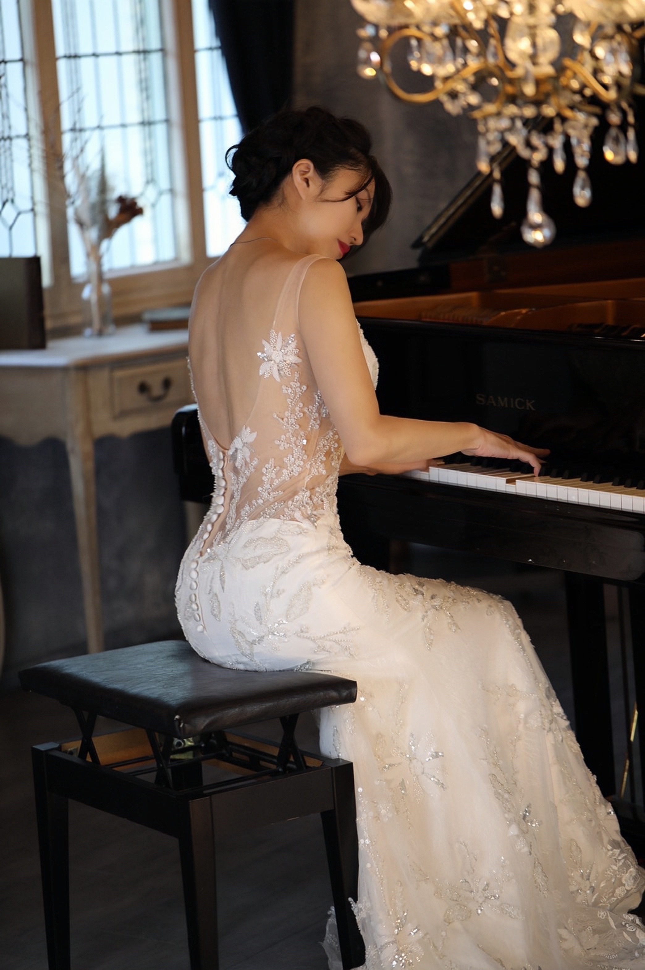 A×N collaboration dress　AN 1001 White