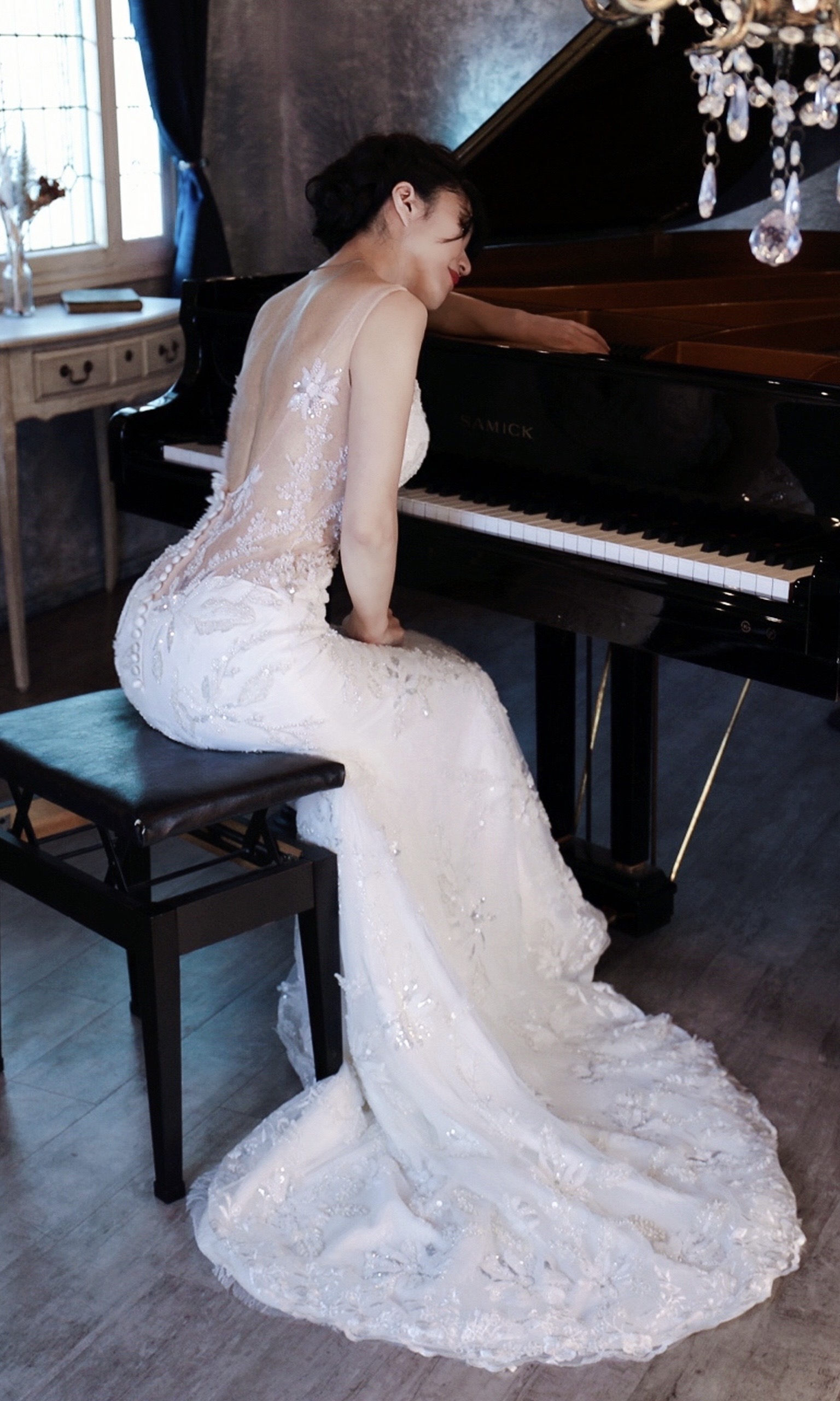 A×N collaboration dress　AN 1001 White