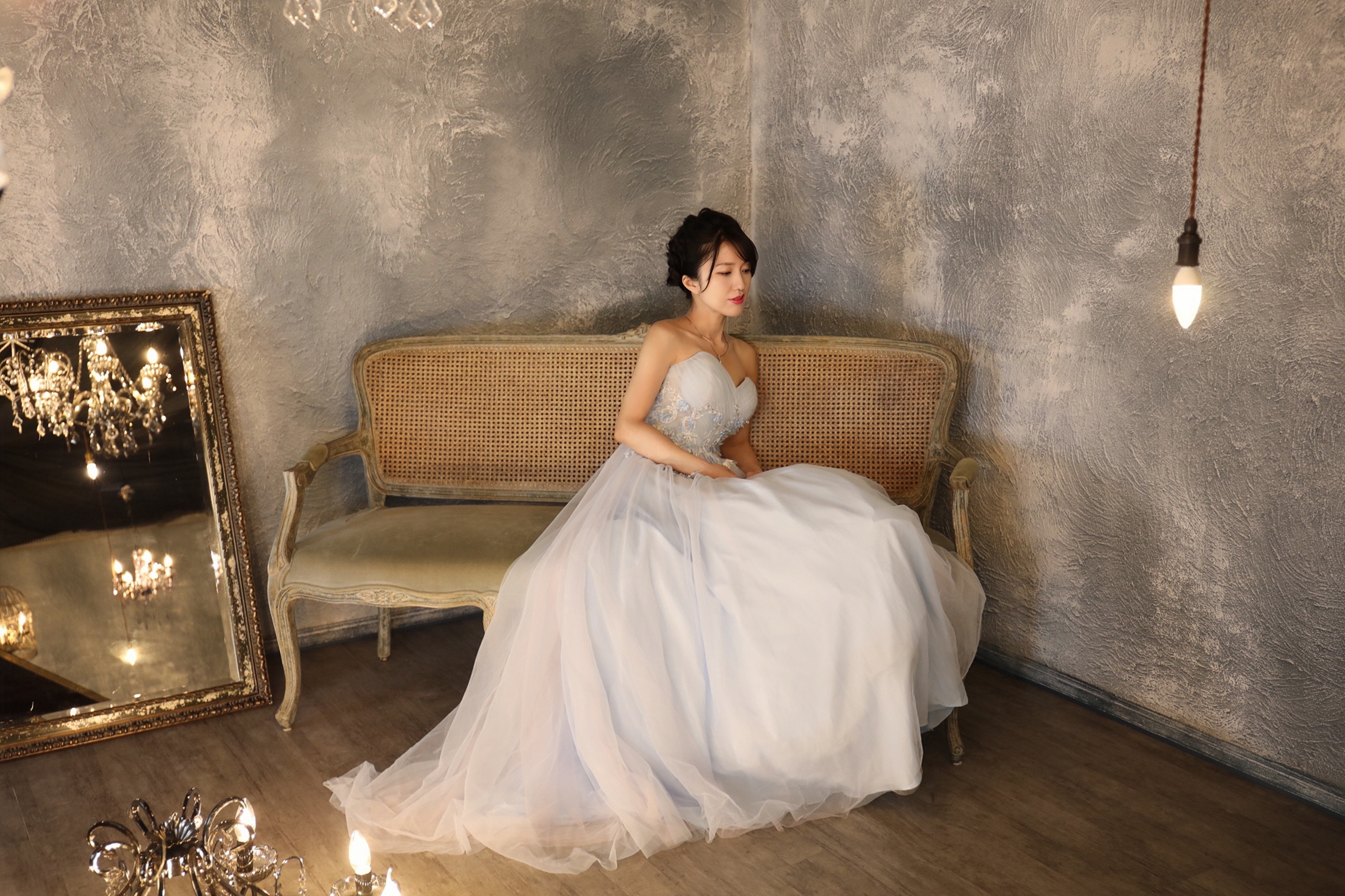 A×N collaboration dress　AN 1003 Blue