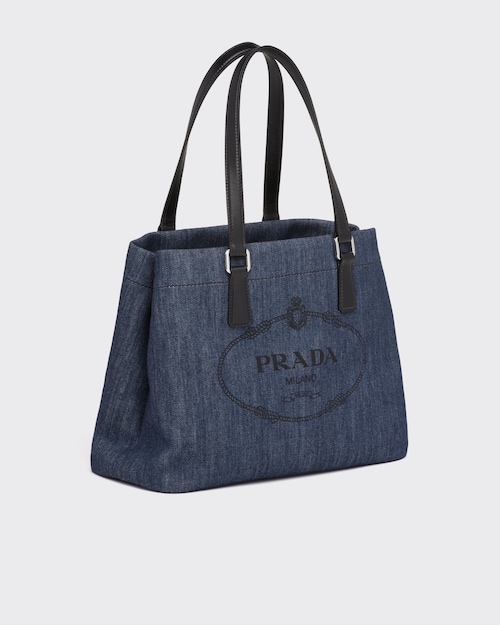 Prada デニムxレザー トートバッグ 2