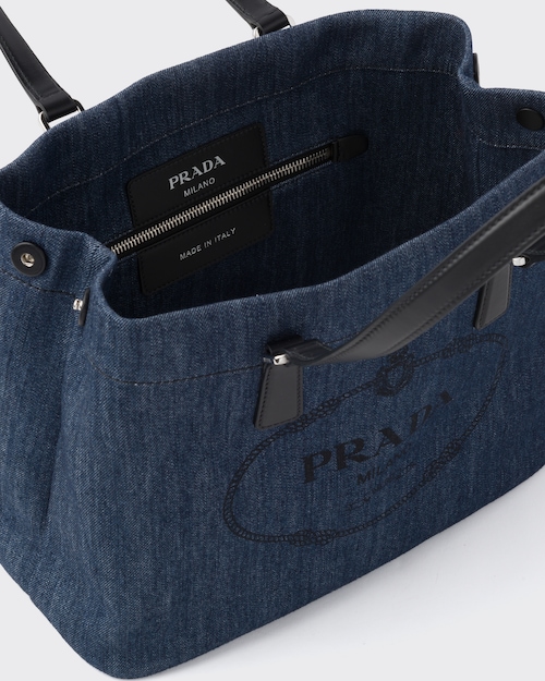 Prada デニムxレザー トートバッグ 4