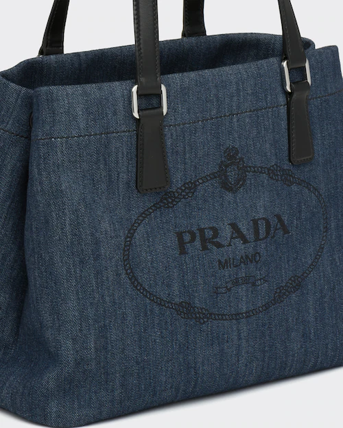Prada デニムxレザー トートバッグ 5