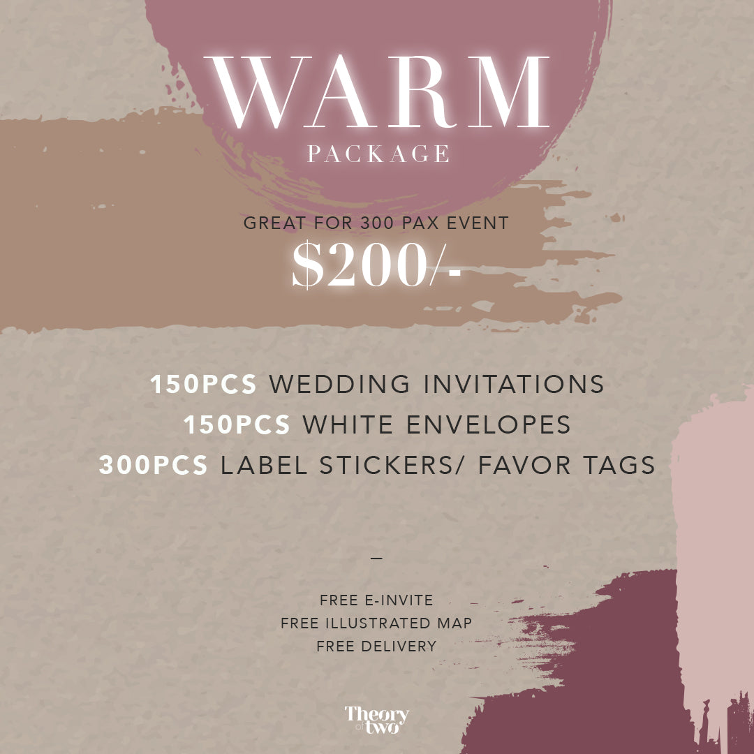 Warm Wedding Invitations Package | Singapore Wedding Card