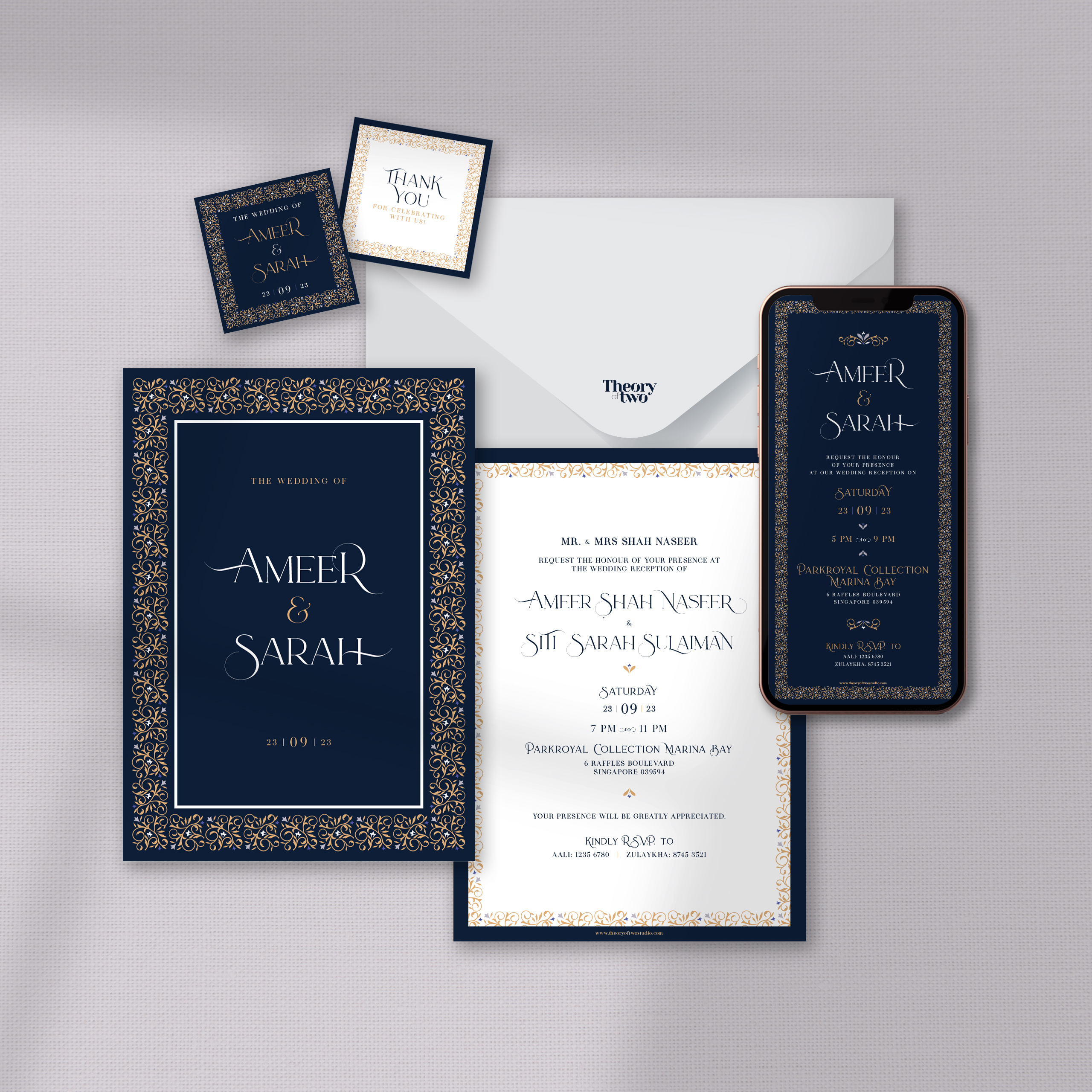 NEW!!! ARABESQUE WEDDING INVITATION