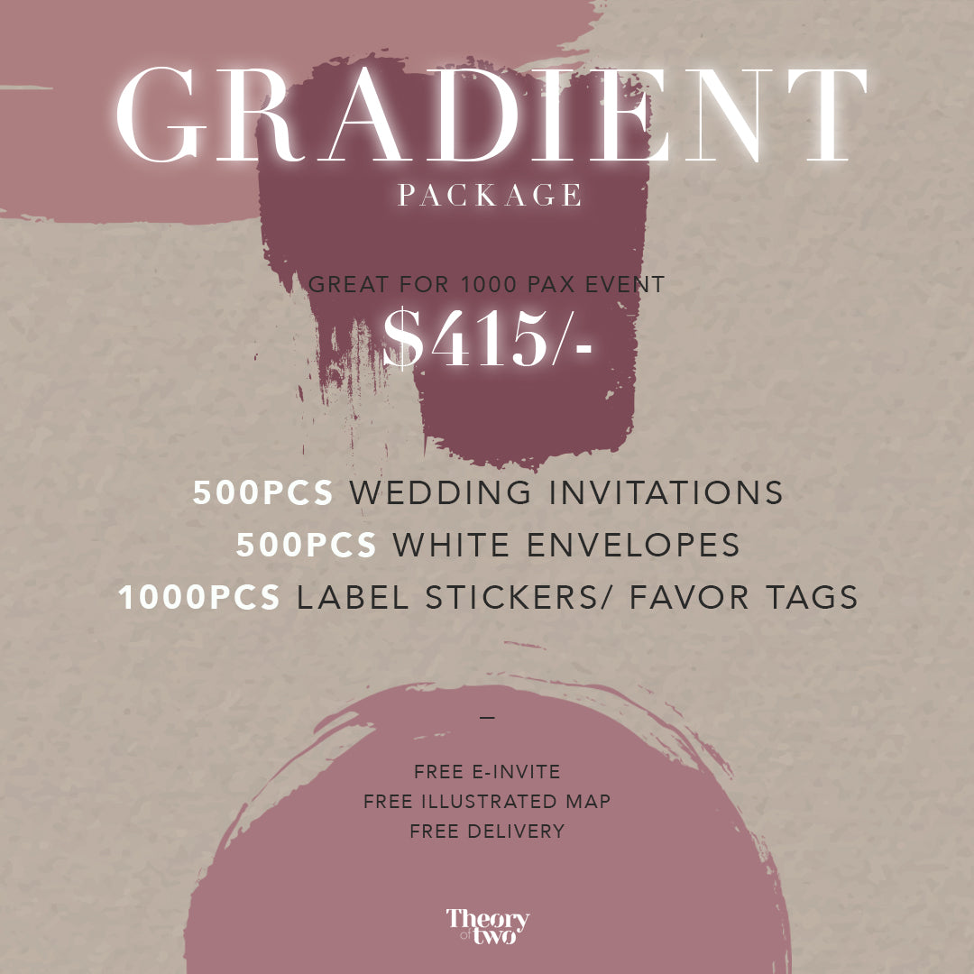 Gradient Wedding Invitations Package | Singapore Wedding Card