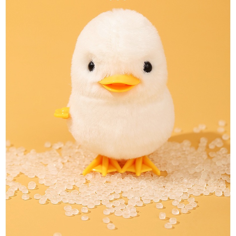 New Arrival Plush Jumping Chicken winding clockwork toy simulation Plush Jumping Duck Chick toy children hot gift