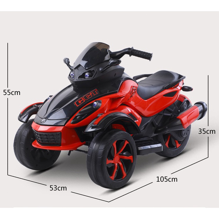 Kids’ Electric 3-Wheel Motorcycle – Remote Control, Dual Drive