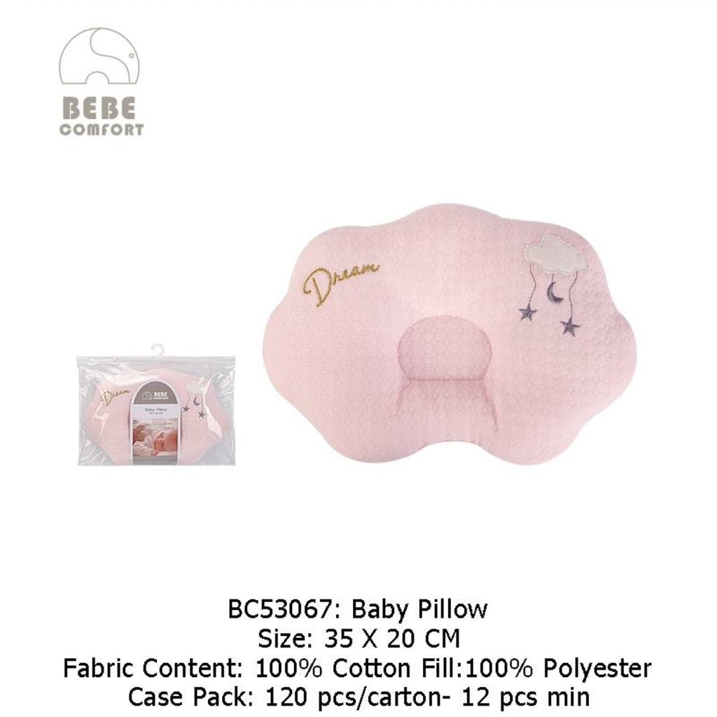 Baby PillowBaby / Infant Pillow ⭐ Ergonomically Design Flat Head Prevention 100% Cotton