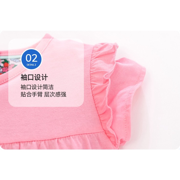 Girl dress European and American children's clothing summer new girls' dress cotton sleeveless