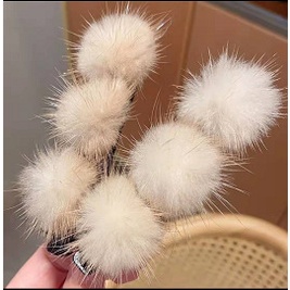 Korean Winter Furball Hair Clip