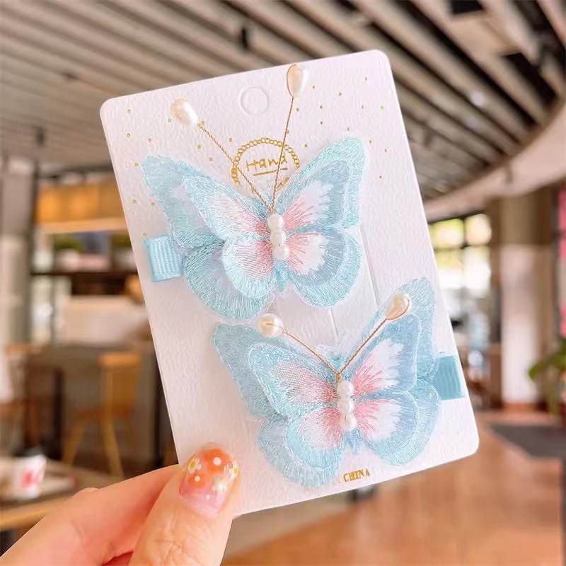 Korean Style Children's super cute  Handmade 3D butterfly hairpin