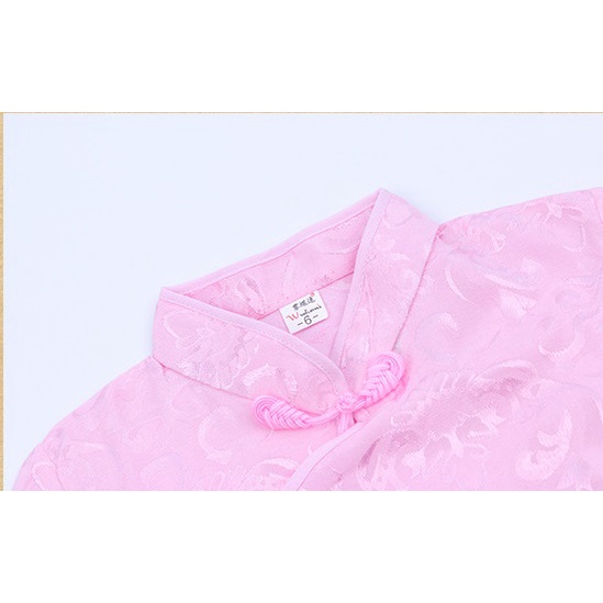 2021 children's Embriodery cheongsam summer and CNY retro western princess dress Chinese style