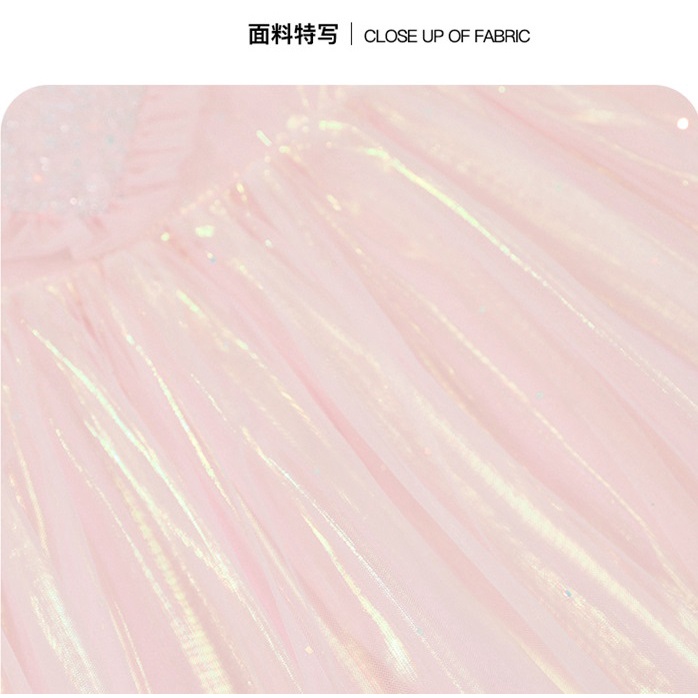 022 Summer Korean Dress Love Bow Dress Children's clothing Western style princess dress skirt