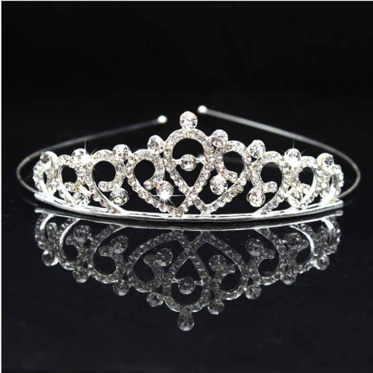 Korean Hair Tiara children's hair accessories dance crown headband  rhinestone headband crown