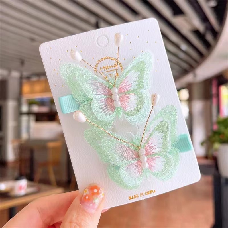 Korean Style Children's super cute  Handmade 3D butterfly hairpin